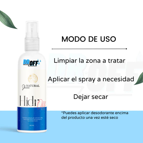 Spray Antisud0ral 💦 HIDROOF PRO 🌪 (Reduce el 90% de la transpiración)