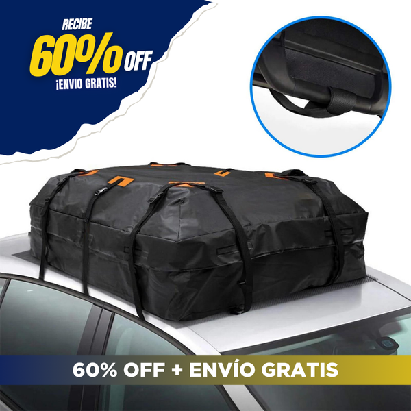 Bolso Portaequipaje para carro 🚘 TRAVEL SECURE 🧳 (Impermeable y de gran capacidad)