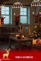 Papá Noel Paracaidista 🎅 MAGIC FLIGHT 🪂(Luces LED)