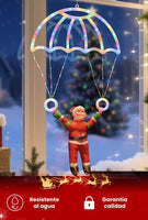 Papá Noel Paracaidista 🎅 MAGIC FLIGHT 🪂(Luces LED)