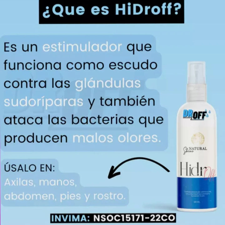 Spray Antisud0ral 💦 HIDROOF PRO 🌪 (Reduce el 90% de la transpiración)