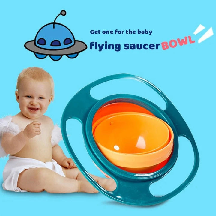 Plato Antiderrames Para Niños 🌐 GYRO BOWL ✨ (Seguro y fácil de transportar)