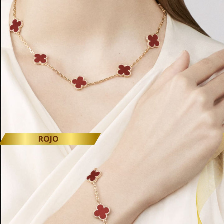 Set de Joyería 👑ENCANTO REAL 💎(Collar + Pulsera + Aretes)