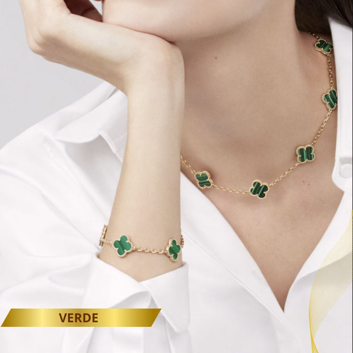 Set de Joyería 👑ENCANTO REAL 💎(Collar + Pulsera + Aretes)