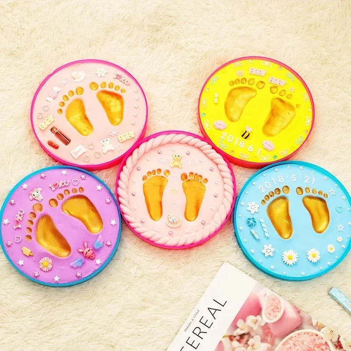 Kit de Impresión de huellas de bebé 🥰 INFINITY MEMORIES 👣 (Gratis bolsa de regalo, fácil de usar y secado rápido)