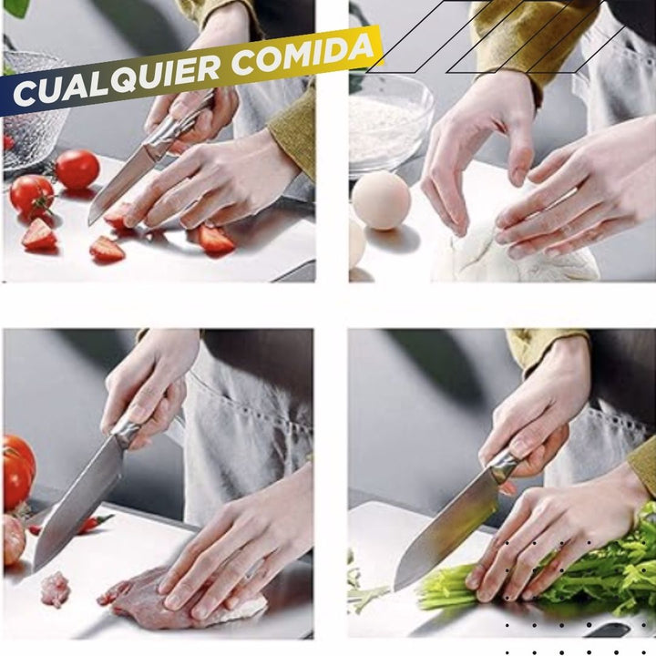 Tabla para picar en Acero Inoxidable 💥 CUT PROTECT 🥒 (GRATIS: AFILADOR)