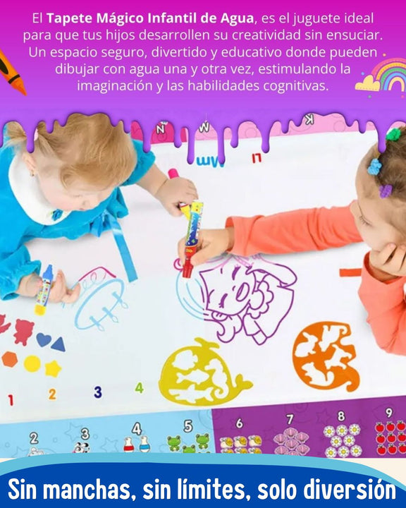 KIT Tapete infinito de dibujo 🖌 MAGIC WATER 💦 (Pinta con agua libre de manchas)
