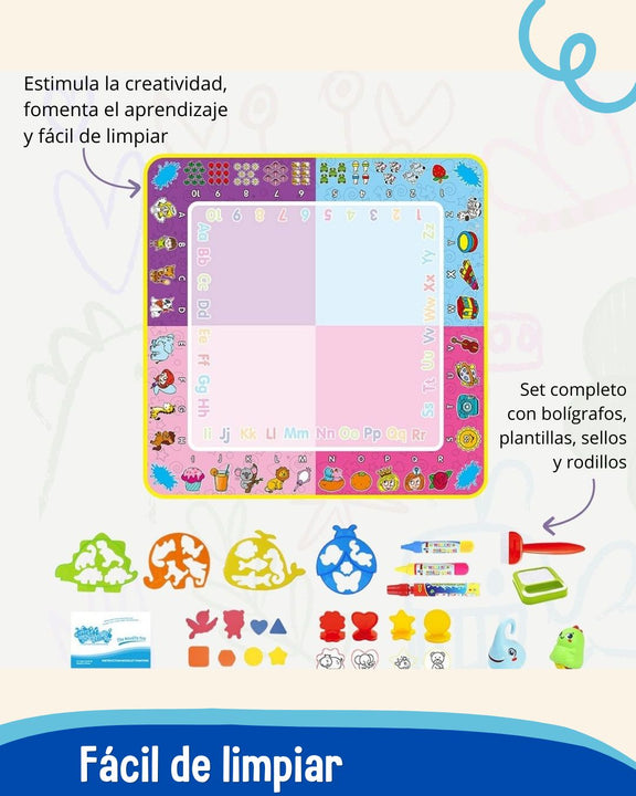 KIT Tapete infinito de dibujo 🖌 MAGIC WATER 💦 (Pinta con agua libre de manchas)