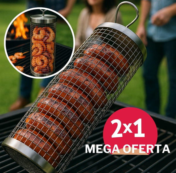 Set x2 Parrillas cilíndricas 🔥 POWER GRILL 🥩 (PAGA 1 LLEVA 2)