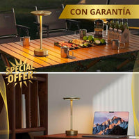 Lámpara Metálica Europea  💫  Luxur Max  ✨( Táctil, inalámbrica, 3 tonos luz)