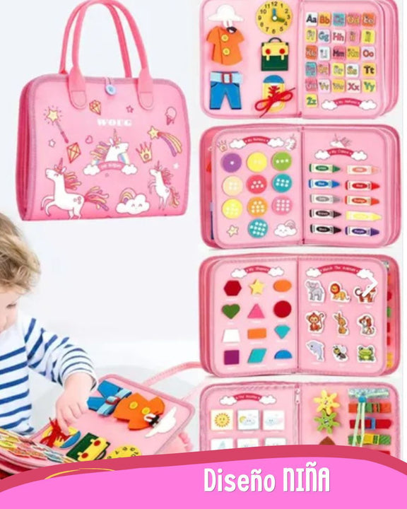 KIT: Libro Sensorial entrenamiento 🧠 EXPLOR MONTESSORI 🔎 (+30 Actividades de aprendizaje rápido)