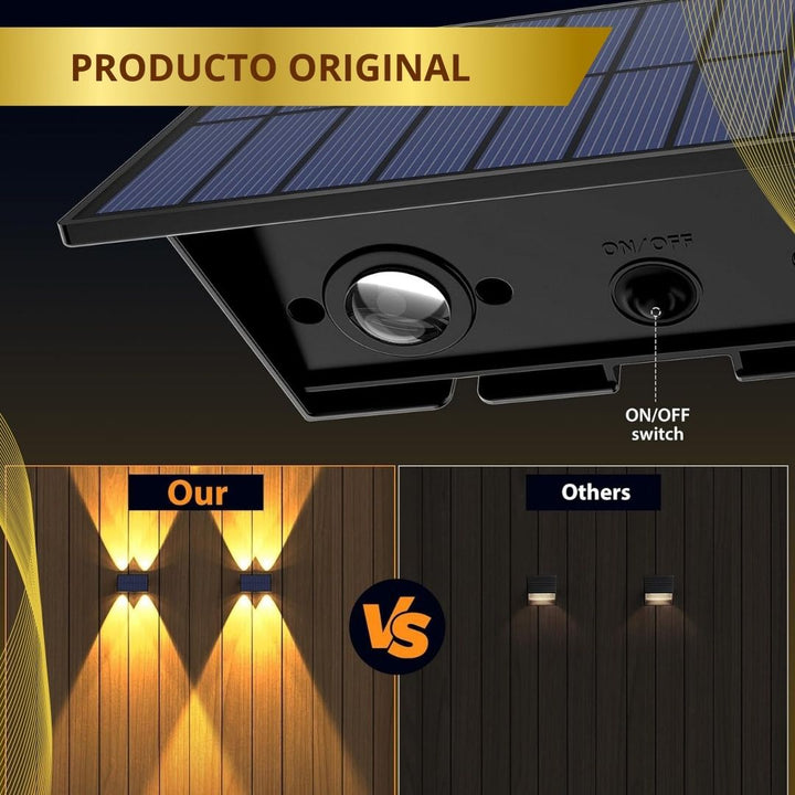 Lámpara Solar Automatica de Pared  ✨ LUXURY®️⚡ (Panel solar de alta carga )