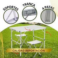 Mesa Plegable Portátil ❇️ PREMIUM Max 🍽 ( 120x60 y Resiste 120kg )