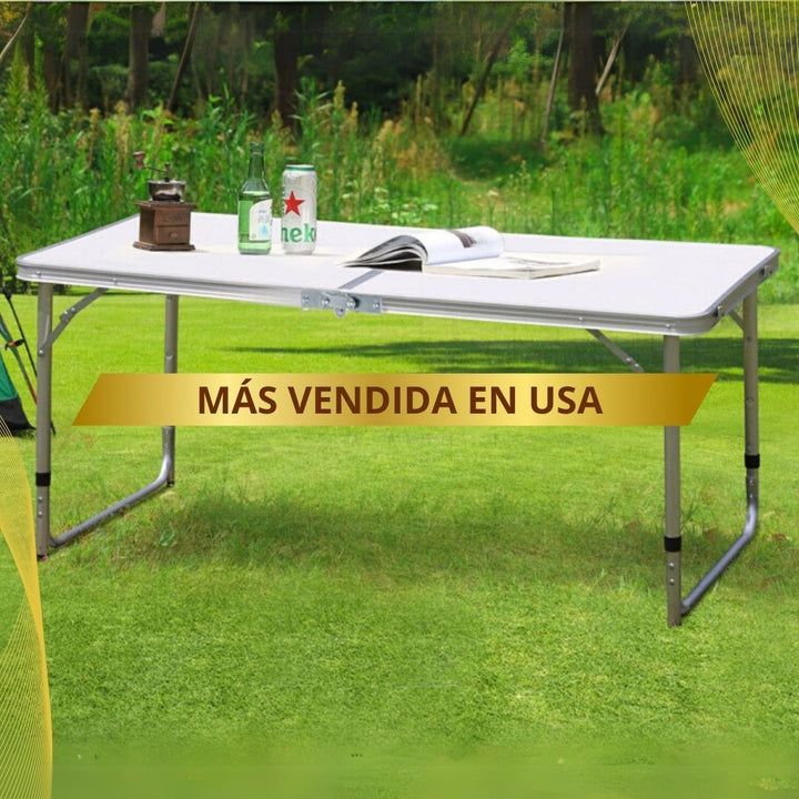 Mesa Plegable Portátil ❇️ PREMIUM Max 🍽 ( 120x60 y Resiste 120kg )
