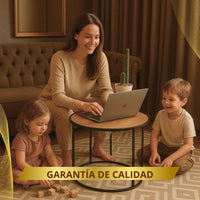 PAGA 1 LLEVA 3 Mesas deCentro Cilíndricas Madera✨LuxurHM🎖  (Garantia 6 meses)