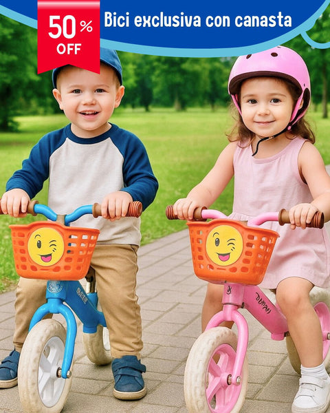 Bicicleta profesional de impulso🚲 BMKids 👦🏼👧🏼 ( Incluye canasta y accesorios de Lujo)