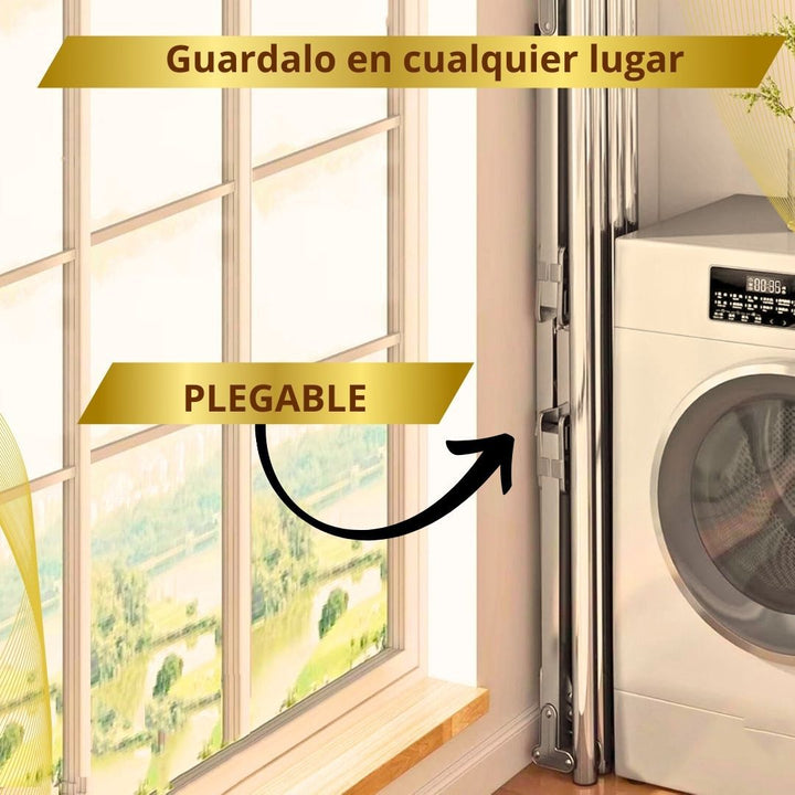 Tendedero Retráctil  y plegable en acero💥 XXL 💫 ( Extiende hasta 2,30 mts y resiste 150 kg)