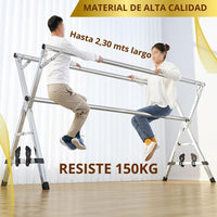 Tendedero Retráctil  y plegable en acero💥 XXL 💫 ( Extiende hasta 2,30 mts y resiste 150 kg)