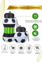 Termo plegable tomatodo ⚽️ MAGICSoccer 🏃🏻‍♂️ ( Libre de BPA, Fomenta el consumo de agua)