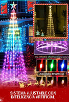 IMPORTADO: Arbol de Luces Inteligente🎄 SMART XXL✨ ( 1,80 mts INCLUYE: Estrella + Luces IA + Base)