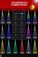 IMPORTADO: Arbol de Luces Inteligente🎄 SMART XXL✨ ( 1,80 mts INCLUYE: Estrella + Luces IA + Base)