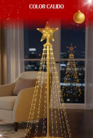 IMPORTADO: Arbol de Luces Inteligente🎄 SMART XXL✨ ( 1,80 mts INCLUYE: Estrella + Luces IA + Base)