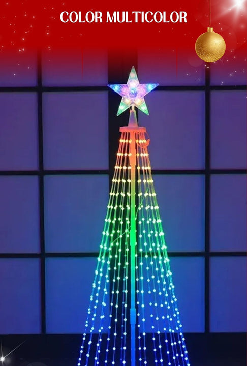 IMPORTADO: Arbol de Luces Inteligente🎄 SMART XXL✨ ( 1,80 mts INCLUYE: Estrella + Luces IA + Base)