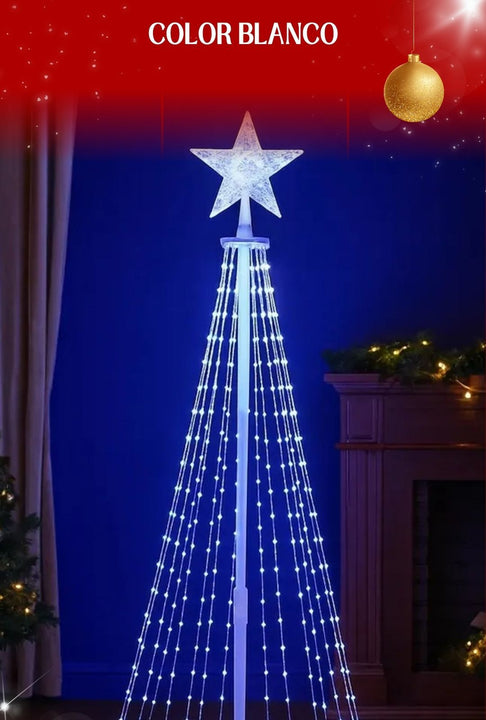 IMPORTADO: Arbol de Luces Inteligente🎄 SMART XXL✨ ( 1,80 mts INCLUYE: Estrella + Luces IA + Base)