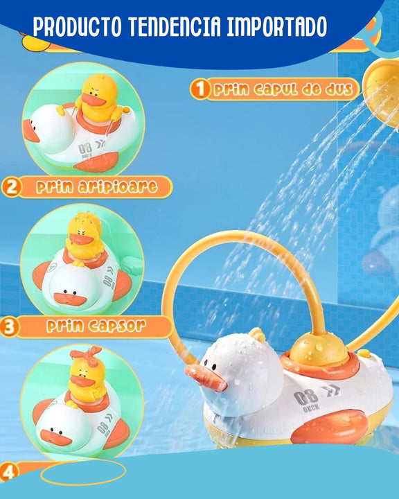 KIT Importado  bañera  patos 3en1 🐤 AQUA patos®️☀️ ( iNCLUYE Ducha +Experiencia acuática sensorial)