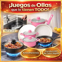 Batería de ollas premium👨‍🍳 SMART Chef® (13 PIEZAS con Antiadherente)