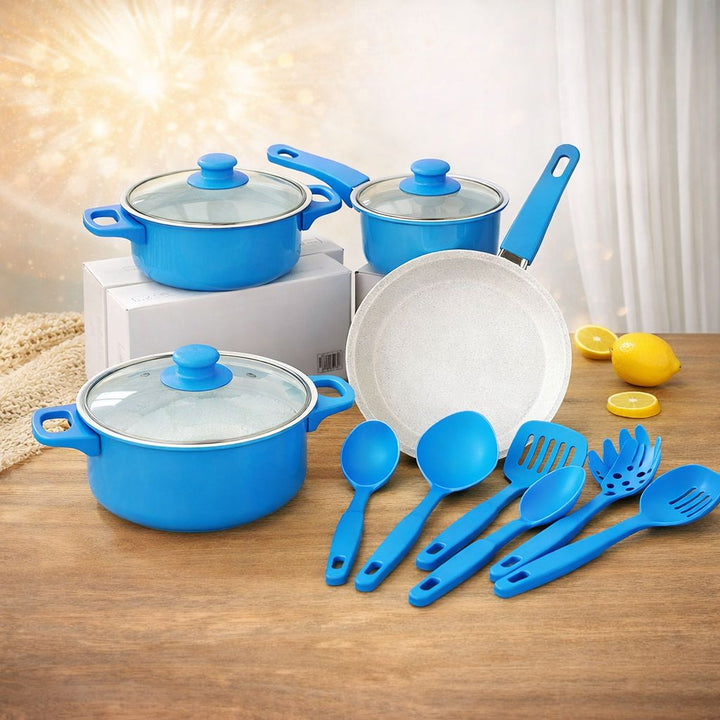 Batería de ollas premium👨‍🍳 SMART Chef® (13 PIEZAS con Antiadherente)