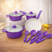 Batería de ollas premium👨‍🍳 SMART Chef® (13 PIEZAS con Antiadherente)