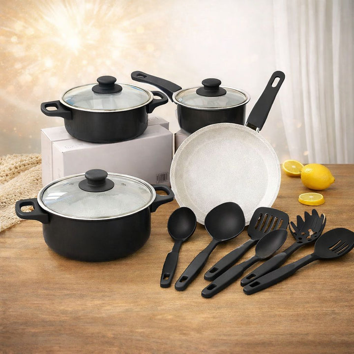 Batería de ollas premium👨‍🍳 SMART Chef® (13 PIEZAS con Antiadherente)