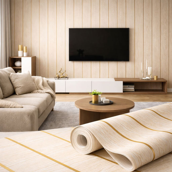 Papel Tapiz Madera 💎 LUXURY PRO ✨ (Paga 5 mts Lleva 10 mts, NO NECESITA PEGANTE)