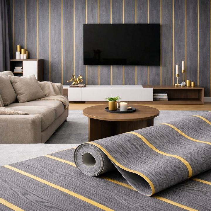 Papel Tapiz Madera 💎 LUXURY PRO ✨ (Paga 5 mts Lleva 10 mts, NO NECESITA PEGANTE)
