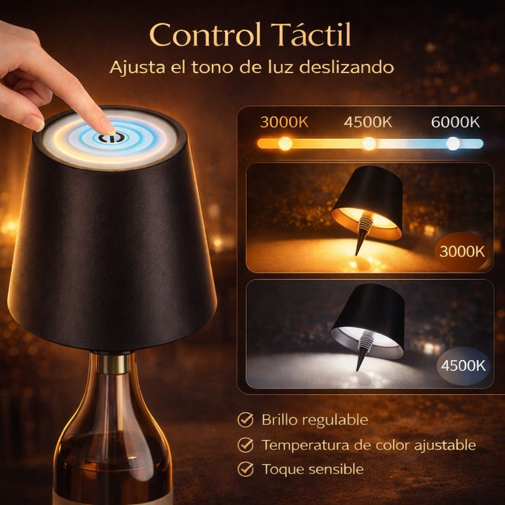 Lampara corcho para botella✨ Luxury Max 🍾( Adaptable a cualquier botella)