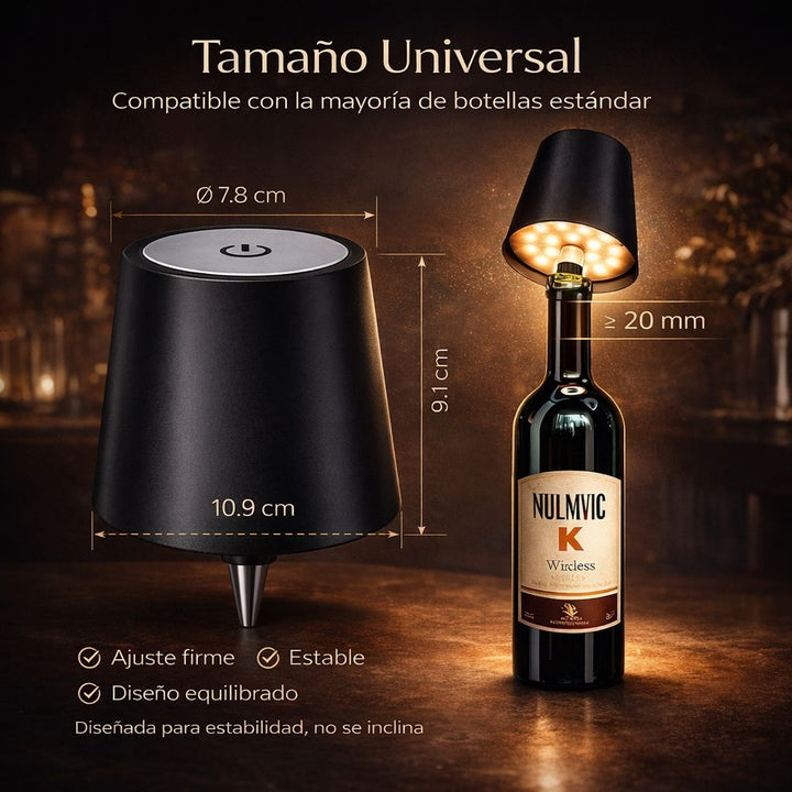 Lampara corcho para botella✨ Luxury Max 🍾( Adaptable a cualquier botella)