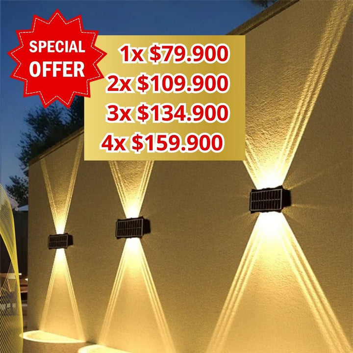 Lámpara Solar de Pared ✨ LuxuryMAX ⚡ (ORIGINAL®️ con panel solar )