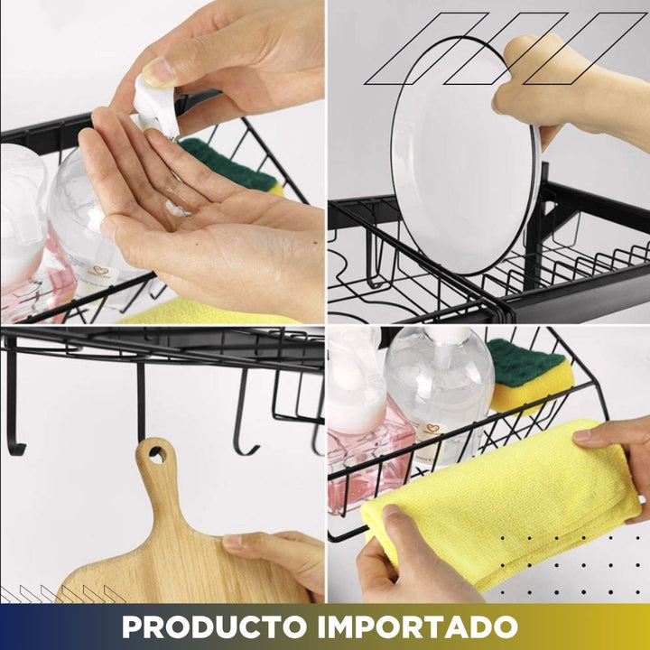 Escurridor de platos Importado💧FAST CLEAN🚰 (Ahorrador práctico de espacio)