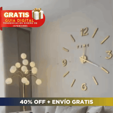 Reloj de Pared 💎 LUXURY TIME 🕤 (Estilo moderno fácil de instalar)