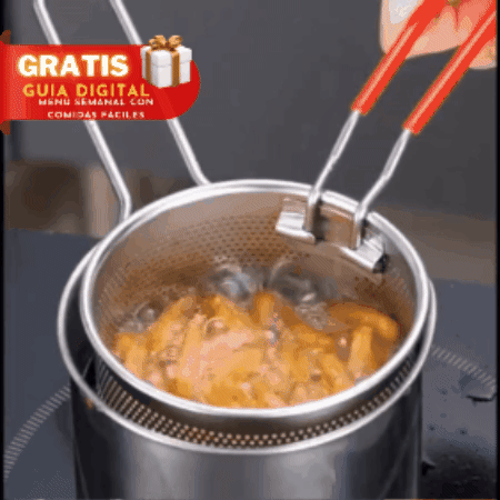 Freidora Importada 2en1 🍳  POWER COOK 🍟 (Fríe y escurre sin salpicaduras ni desastres)