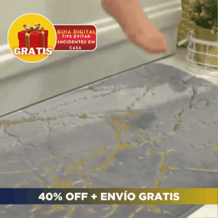 Tapete Anticaídas para baño ⚡️ SECURE PRO 💦 (Antideslizante y absorbente)