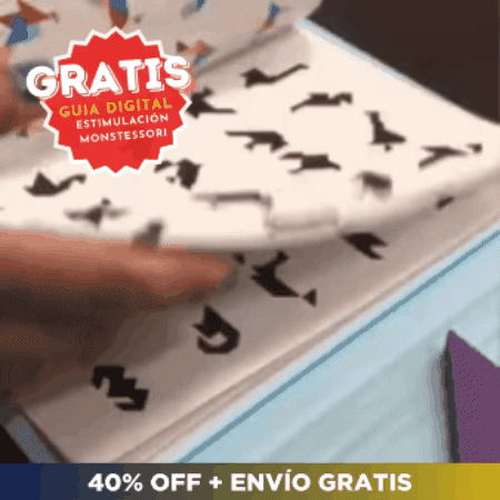 Kit Libro Tangram Magnético Montessori 📖 BRILLIANT MINDS 🧠 (+160 patrones para formar divertidas figuras.)