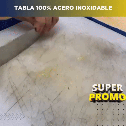 Tabla para picar en Acero Inoxidable 💥 CUT PROTECT 🥒 (Dura mas de 10 años)