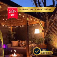 Guirnalda Luces Exterior ✨ Luxur MAX💡 (  INCLUYE: Panel solar ULTRA + Bombillos )