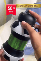 Termo plegable tomatodo ⚽️ MAGICSoccer 🏃🏻‍♂️ ( Libre de BPA, Fomenta el consumo de agua)