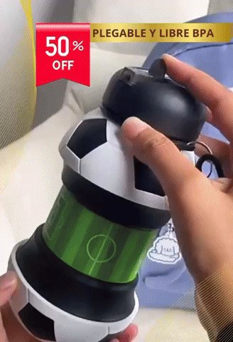 Termo plegable tomatodo ⚽️ MAGICSoccer 🏃🏻‍♂️ ( Libre de BPA, Fomenta el consumo de agua)