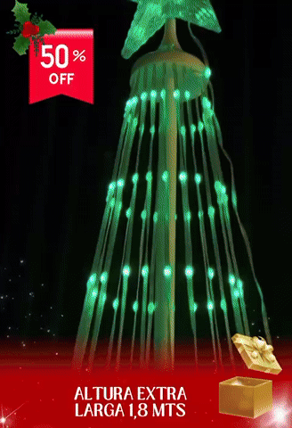 IMPORTADO: Arbol de Luces Inteligente🎄 SMART XXL✨ ( 1,80 mts INCLUYE: Estrella + Luces IA + Base)