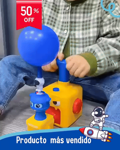 Juego aerodinámico importado 🎈POWER BALLOON  6en1 🏎 (INCLUYE: 3 Carros +1 Nave + 1 Cohete + 1 Lanzador)