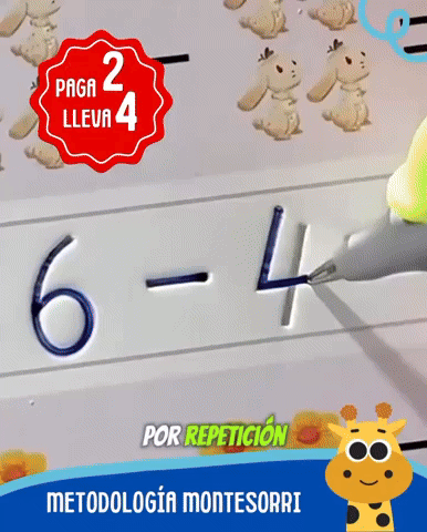 SET x 4 Libros caligrafía Montessori ✨ MAGIC PREMIUM 🖊(Letras + Números + Dibujo + Conteo)